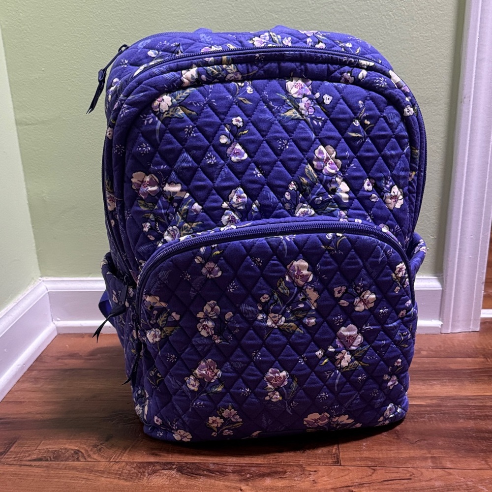 Vera Bradley Wild Roses Quilted Backpack